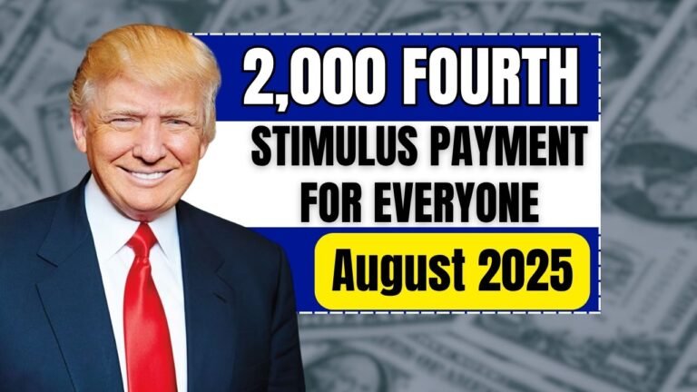 2,000 Fourth Stimulus Check for Everyone – August 2025 Full Payment Schedule
